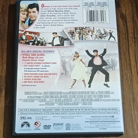 Paramount Media Grease Rockin Rydell Edition On Dvd John Travolta